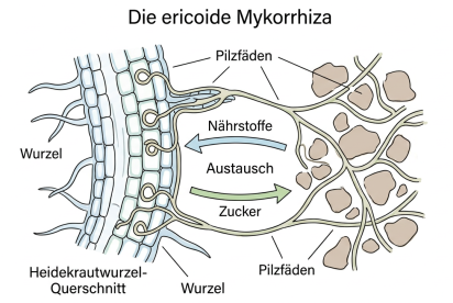 Pilze aus dem Bereich der Ektomykorrhiza bilden oft gut sichtbare Fruchtkörper
